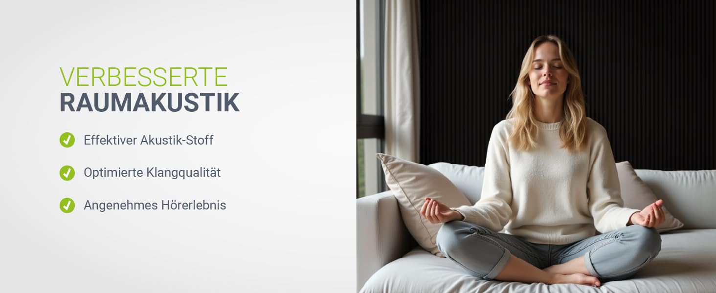 Акустичні панелі Juskys для стін, набір 4 шт (2,88 м²), 120x60 см, шумопоглинаючі декоративні панелі від луни та шуму, колір: чорний дуб