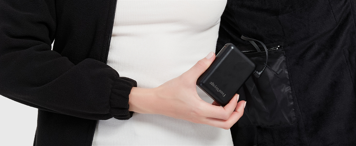 Обогревна куртка для жінок з Powerbank 18400 mAh, 10 зон обігріву, флісова куртка Feece, тепла куртка з акумулятором, зимовий одяг з обігрівом (L)