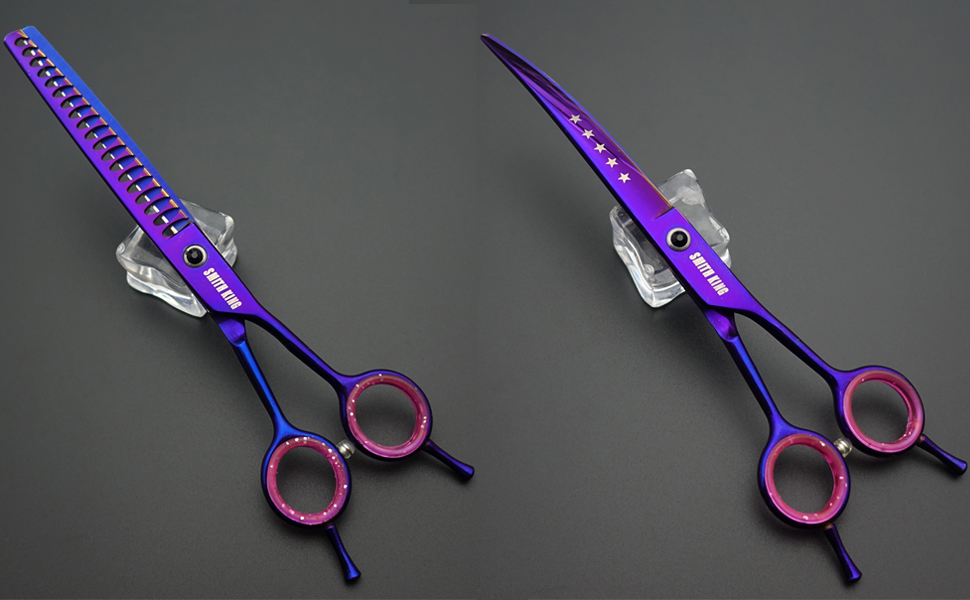 Професійний набір ножиць для грумінгу собак 7.0 дюймів (4 предмети + гребінець)