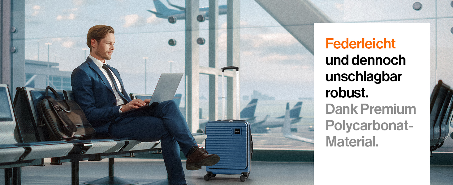 Чемодан туристичний великий 77см, 100л, з TSA замком, з відділенням для ноутбука (55x40x23см), глибокий синій колір, Travely