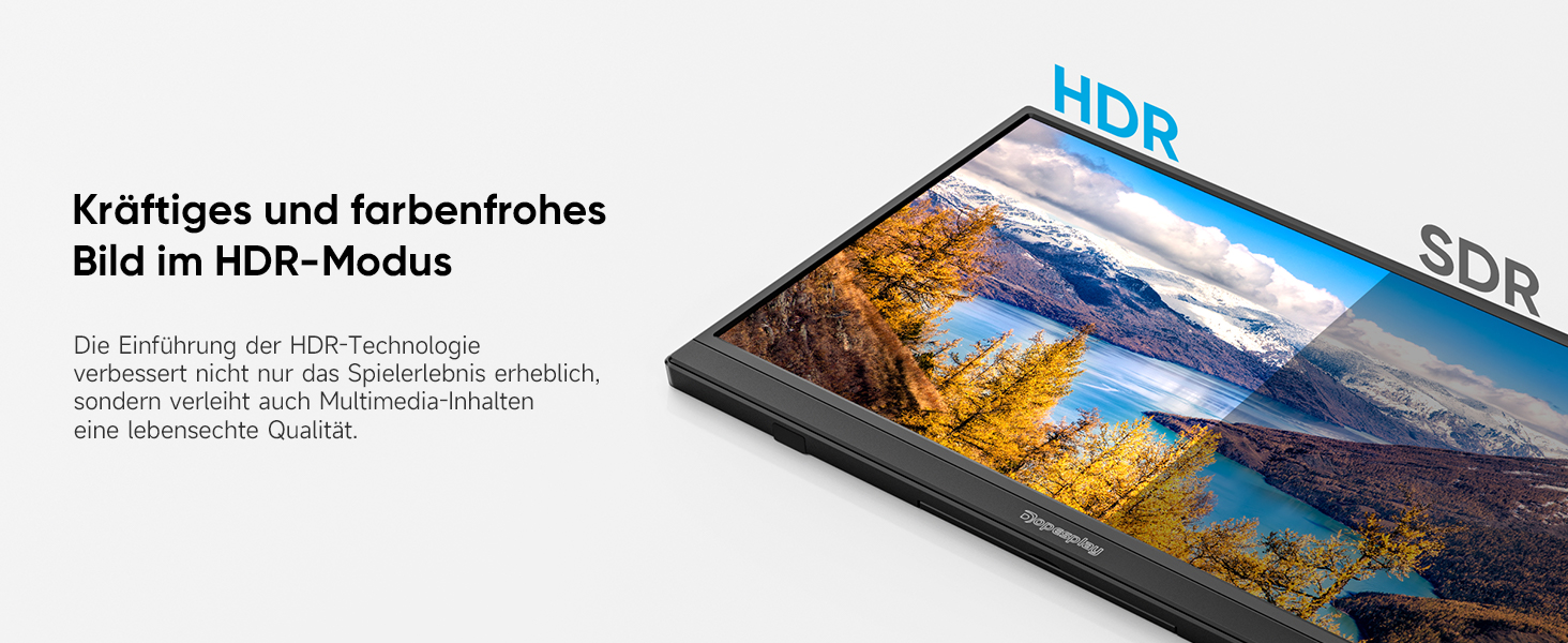 Портативний монітор 15.6 дюймів, 1080P FHD з підставкою, IPS екран з динаміками, тонкий додатковий монітор для ноутбука/ПК/Mac/PS4/Switch, USB-C/HDMI