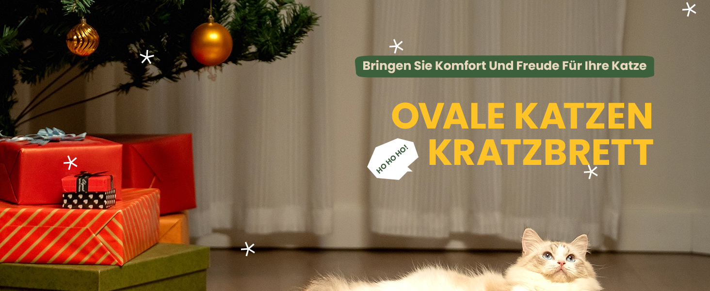 Кігтеточки для котів Conlun 2 в 1: овальні, з мискою та гніздом. Імітація ялинки. Розмір 43x33x10 см