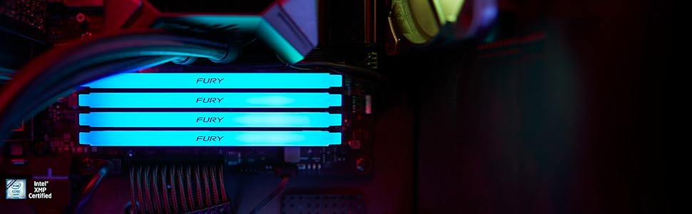 Kingston FURY Beast RGB 32GB (2x16GB) DDR4 3200MHz CL16 Пам'ять RAM для ПК