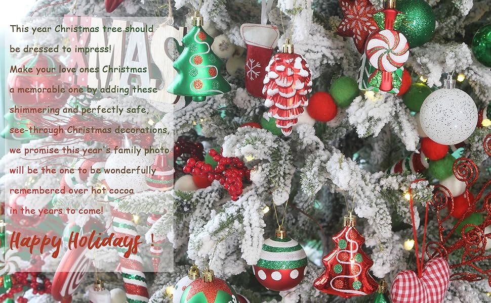 Набір прикрас для ялинки Sea Team 77 шт. - міцні кулі, рожеві ялинкові орнаменти з подарунковою упаковкою