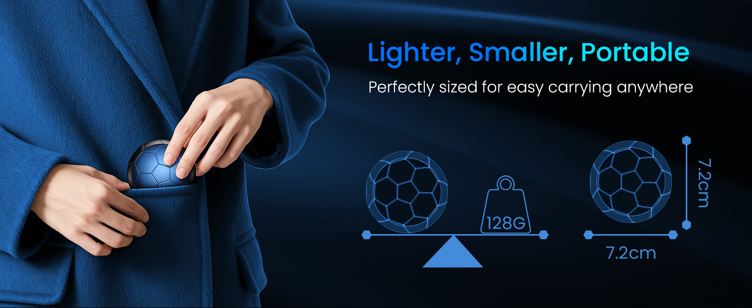 Електричні грілки для рук 2 шт. | USB, 3 режими нагріву, 20 годин тепла, для холодного клімату, Outdoor, Indoor (Блакитний)