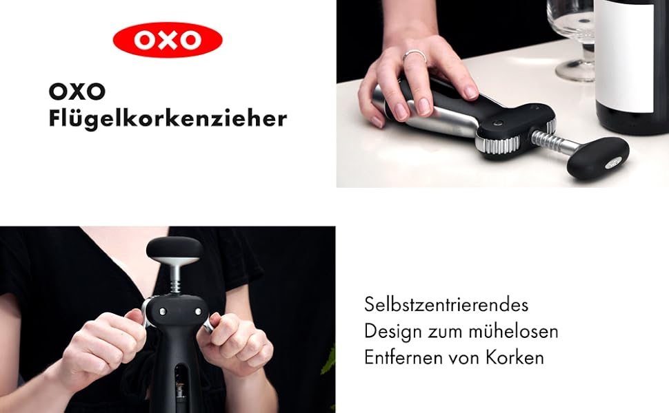 Ніж для корків OXO Kellner з нержавіючої сталі з подвійним важелем (крильчастий)