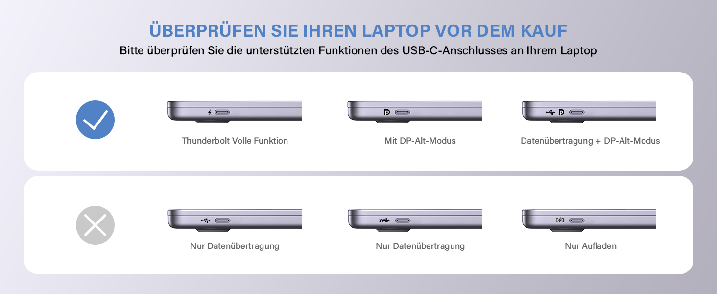 Док-станція для ноутбука Newmight з двома HDMI, підтримка 2 моніторів 4K, Ethernet 1 Gbps, PD 100W, 3 USB 3.0, SD/TF Reader, USB-C, сірий (HP/Dell)