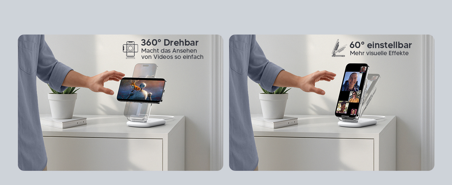 Зарядний пристрій MagSafe 3-в-1 для iPhone та Apple Watch, складний, білий (Elfenbeinweiß)