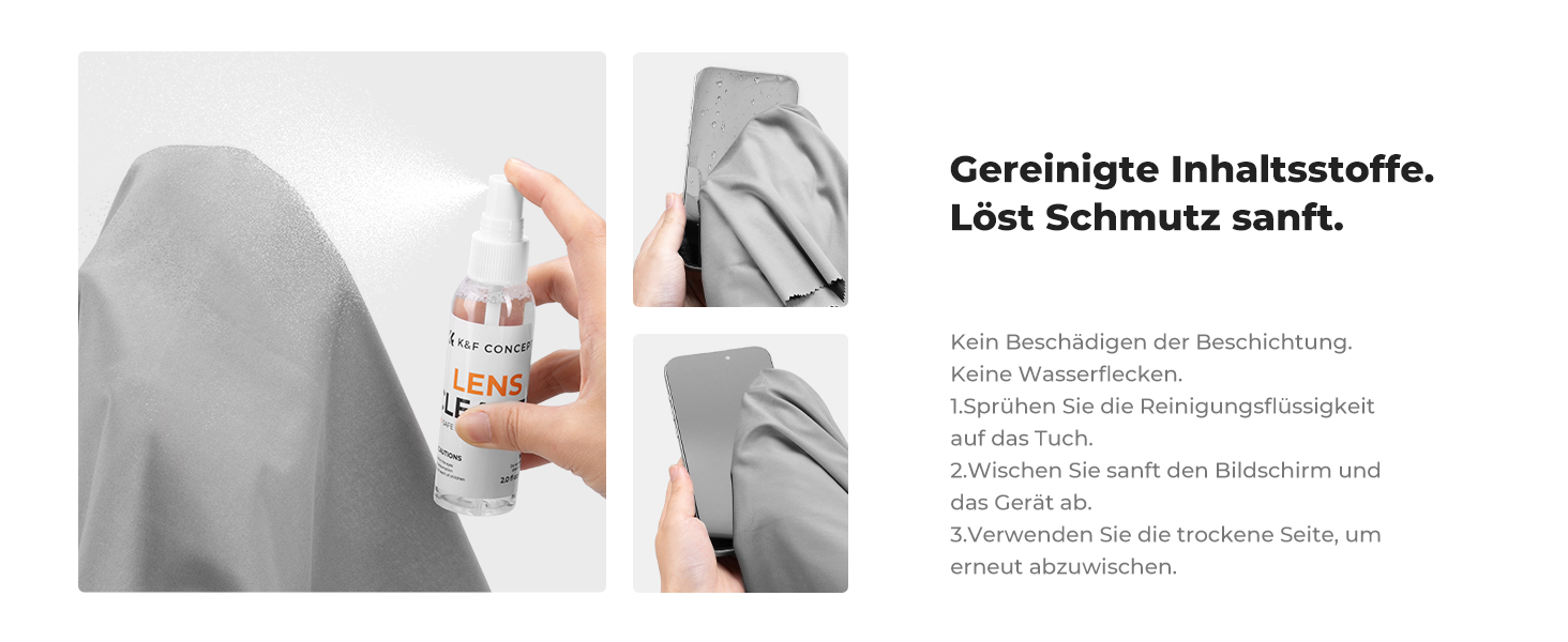 Набір для чищення DSLR-камер та чутливої електроніки K&F Concept 15-в-1: об'єктив, фільтри, смартфони