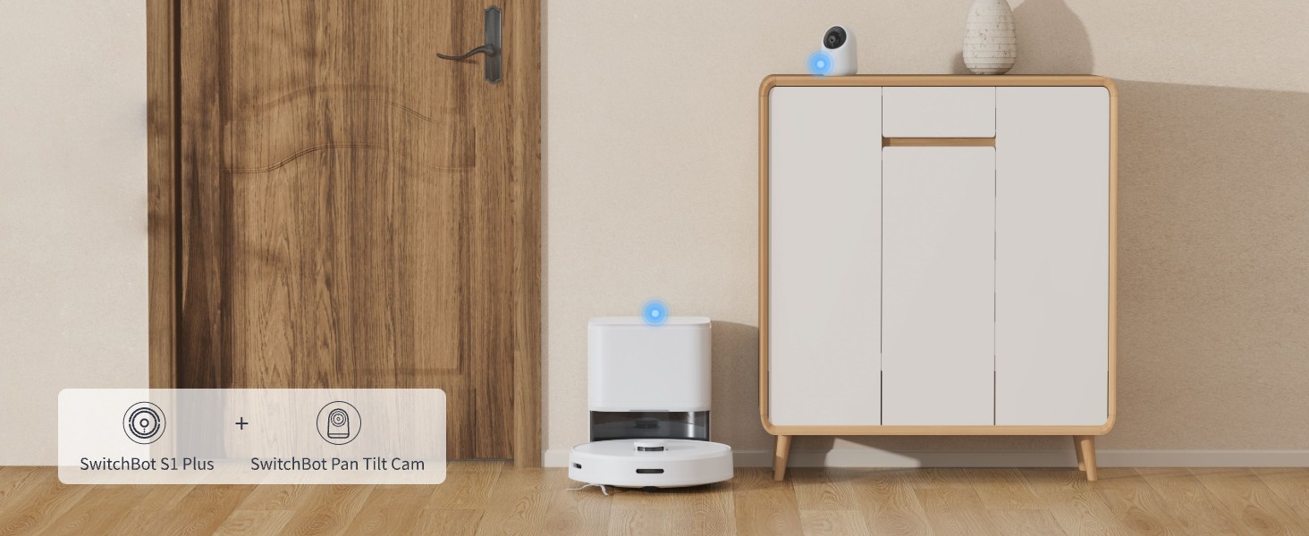 SwitchBot S1 Plus: Робот-пилосос з функцією миття підлоги - LiDAR навігація, 2700Pa, сумісний з Alexa, для твердих підлог