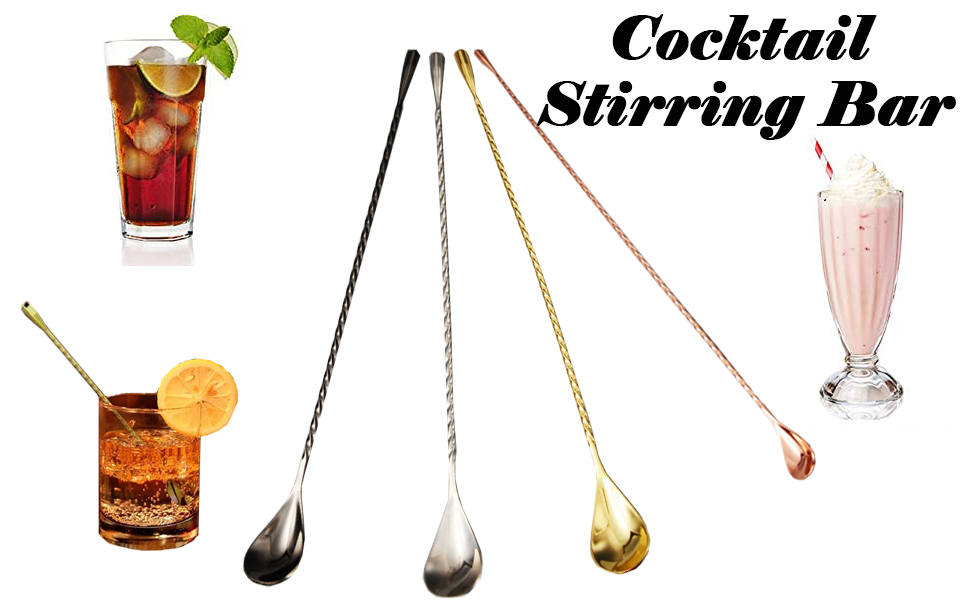 Тренажер для коктейлів YUNAI з нержавіючої сталі, 30 см, довга ручка, спіральний дизайн, для шейкерів, барний ложка (сріблястий)