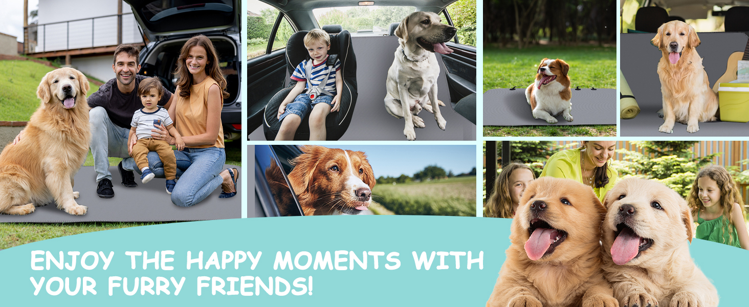 Чохли на сидіння для собак Nobleza: водонепроникні, зносостійкі, Oxford-тканина, універсальні для SUV, 140 x 110 см (сірий)