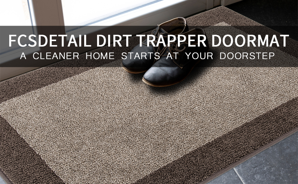 Пристрій для очищення взуття FCSDETAIL: Вбираючий килимок для вхідних дверей та коридору 60 x 90 см, протиковзний та придатний для прання