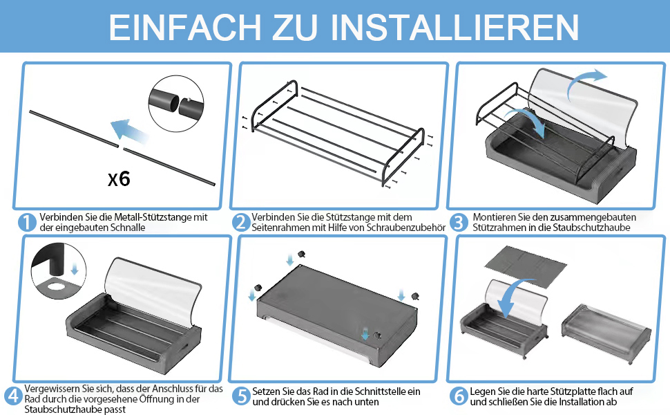 Коробка для зберігання під ліжком 2 шт. з кришкою, 48L, металевий каркас, органайзер для одягу, взуття, ковдр, постільної білизни, сірий колір