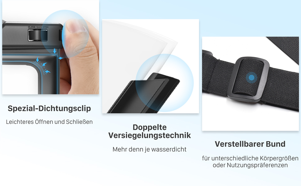 Водонепроникна поясна сумка YOSH з регульованим ремінцем, 2 шт. Сумка-drybag, водонепроникна, для активного відпочинку, водного спорту, плавання, катання на човні (прозора)