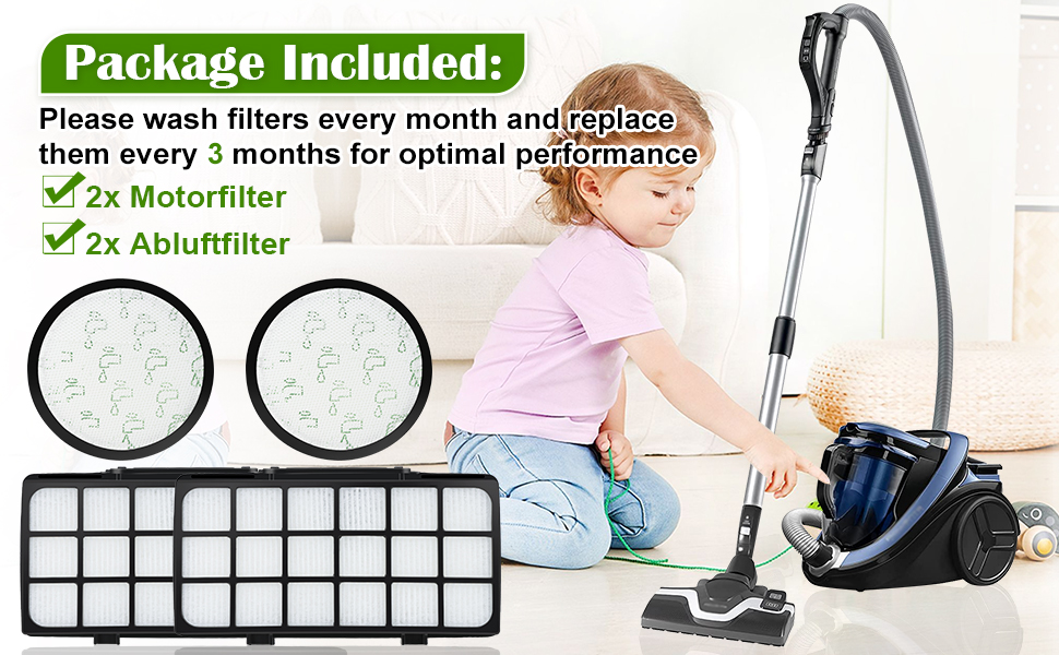 Фільтри Rebirthcare для пилососів Rowenta Silence Force Cyclonic (ZR903701, RO76xx)