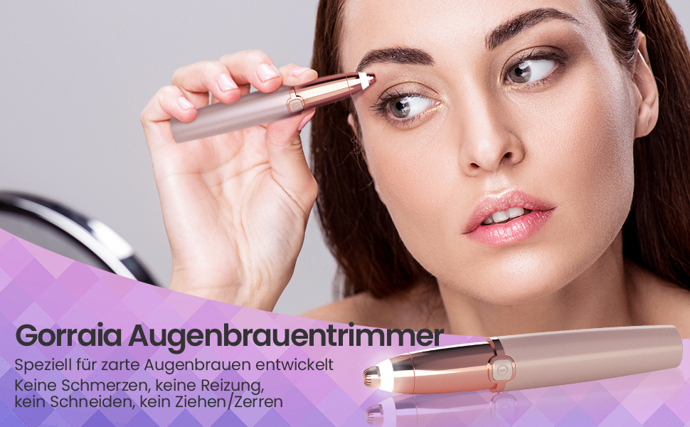 Електричний тример для брів для жінок: безболісний та точний тример для брів для жінок. 1 шт.
