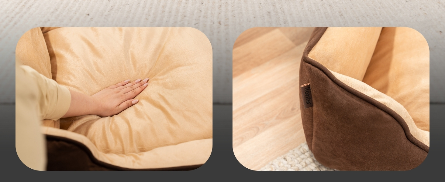 Кіжувалка Lionto для собак 2-в-1 з комфортним входом, м'яке ліжко для домашніх тварин, яке можна перевернути, для собак і котів, 80x60 см, подушка для собак з легкого у догляді штучної замші, сіра L 80 x W 60 x H 26 см Темно-сірий/Світло-сірий