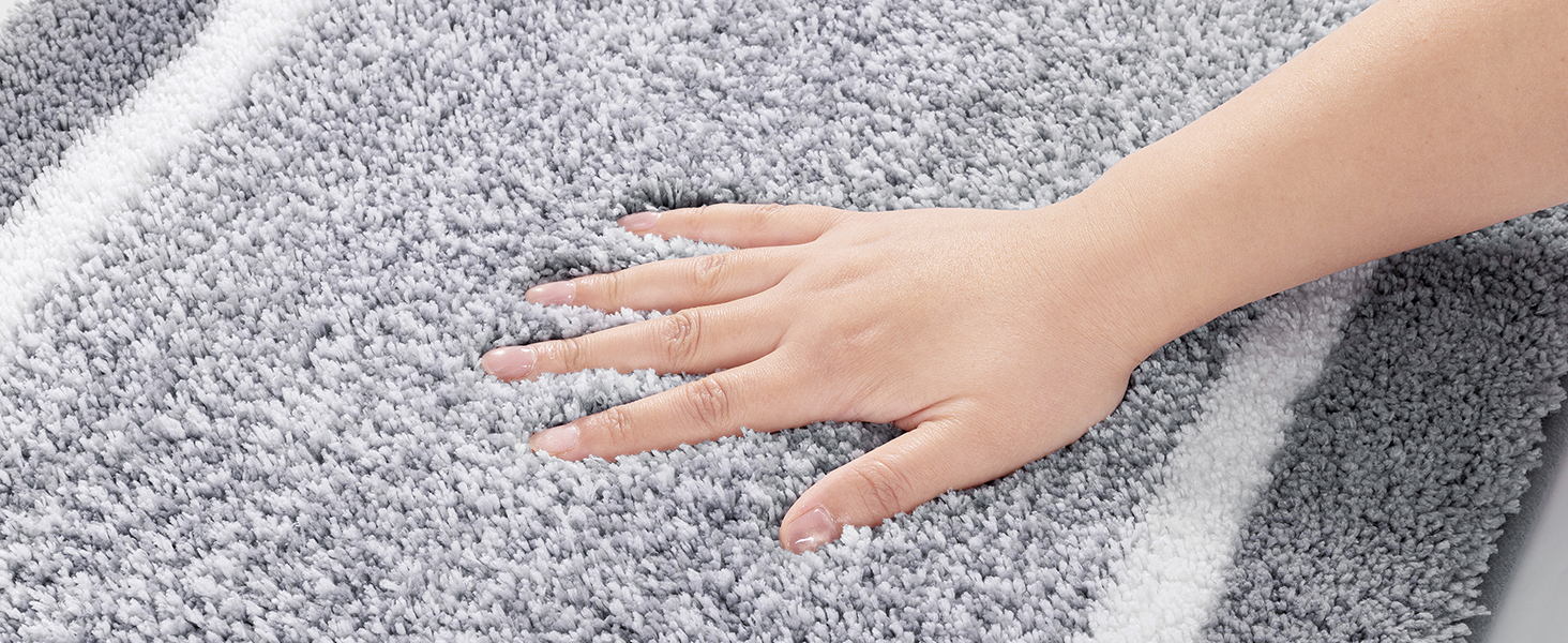 Килимок для ванної кімнати SHACOS: неслизький, м'який, швидковисихаючий, 50x80 см, сірий