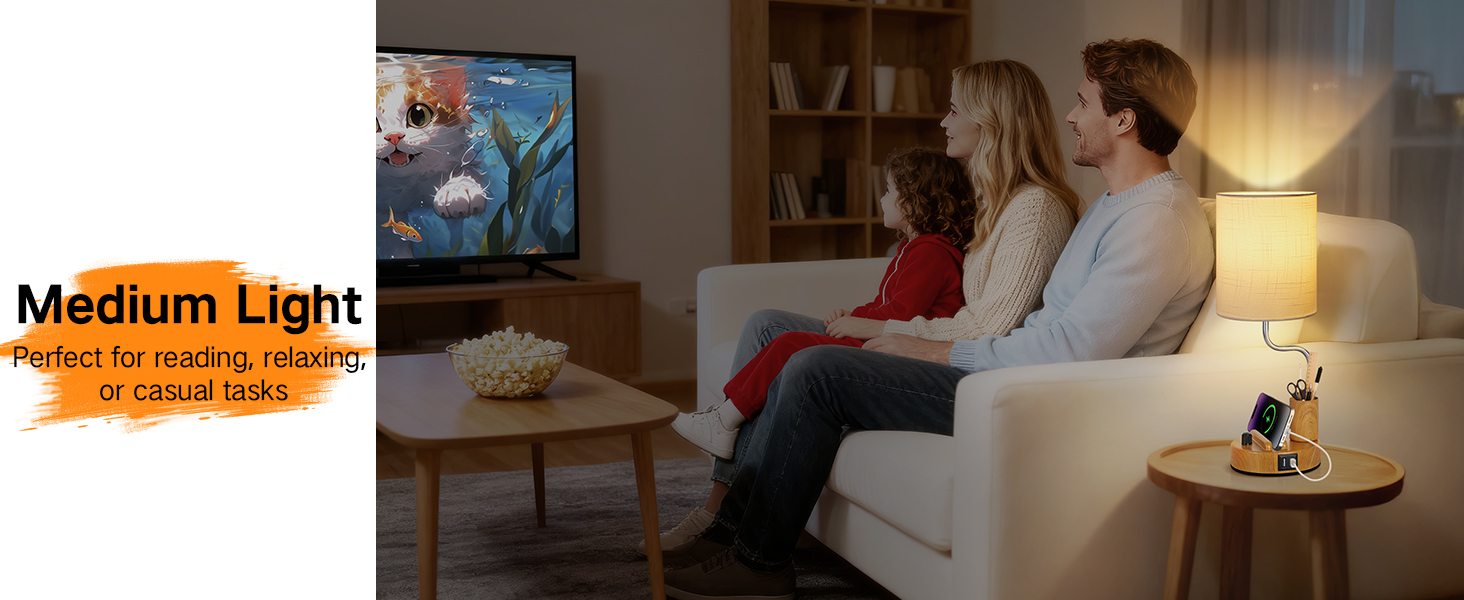 Настільна лампа LED OUTON 2 шт. з USB-A та USB-C, торшери для спальні, вітальні, офісу, з тримачем для телефону та ручок, кераміка, тепле світло 2700K