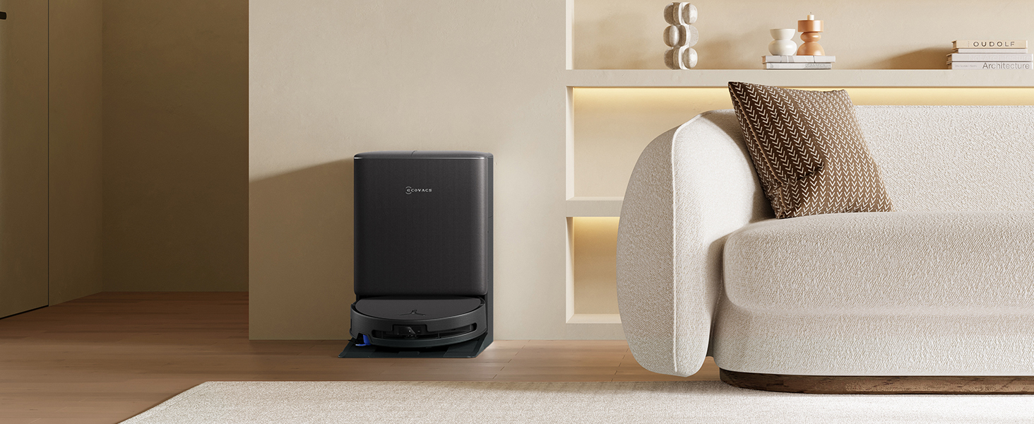 Робот-пилосос з функцією вологого прибирання ECOVACS T90 PRO Omni, 30 000 Па, PowerBoost, чорний