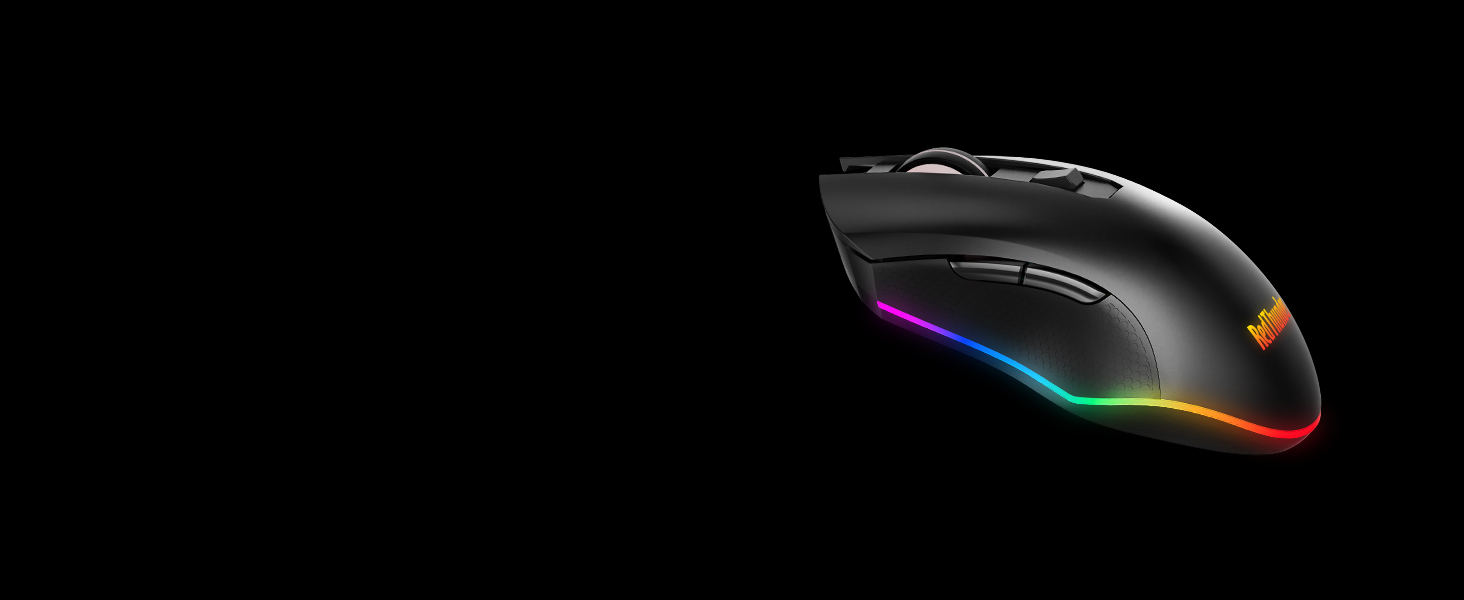 Бездротовий комплект клавіатури та миші RedThunder 75% QWERTZ RGB з підсвічуванням, для ПК Xbox PS5, чорний. Підтримка мультимедійних функцій та оптичний сенсор 7D.