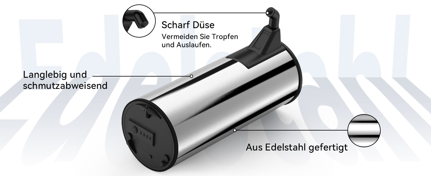 Автоматичний безконтактний диспенсер для мила з 4 рівнями регулювання, 400 мл, електричний, на батарейках, для встановлення на стільницю, з інфрачервоним сенсором, бронзовий (Silver, USB-зарядний)