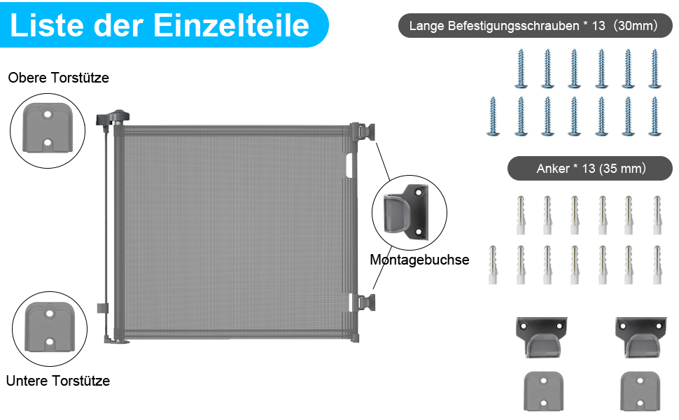 Expandable Baby Gate with Lock - 150cm Wide, 83cm High - Pet & Baby Safety Barrier