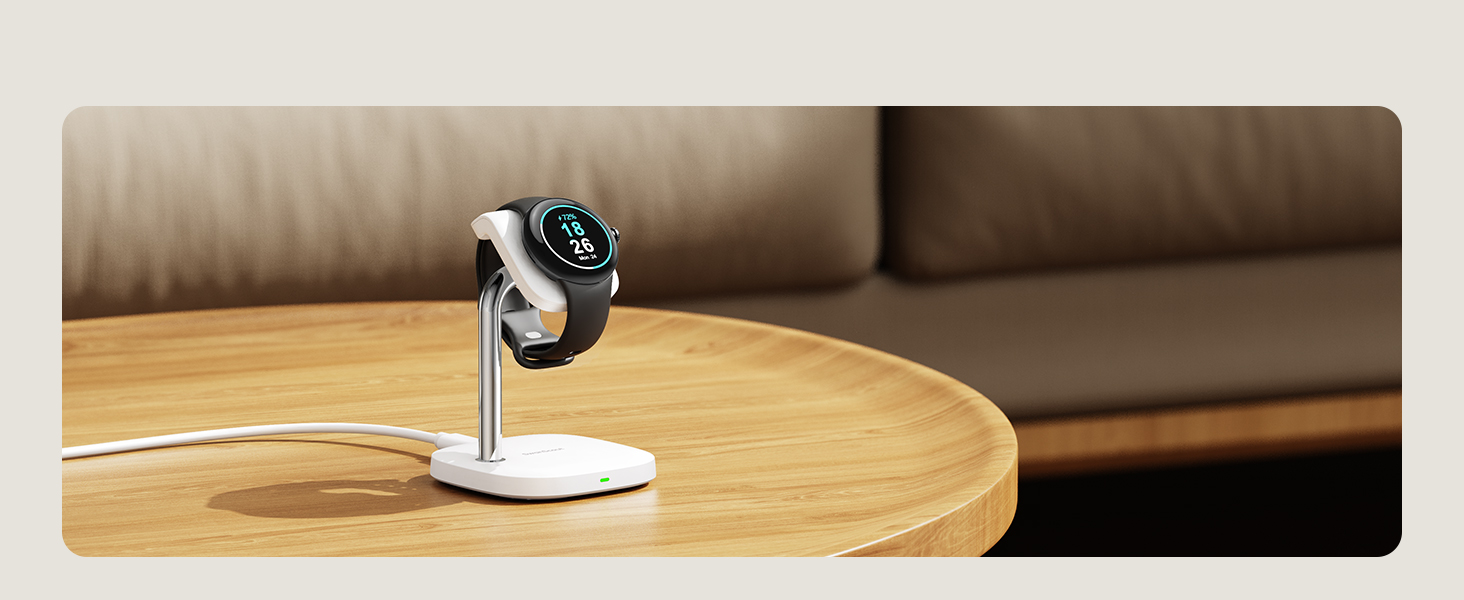 Зарядна станція SwanScout для Google Pixel Watch 3/2 (Не підходить для Pixel Watch 1), SwanScout 505G2, магнітний швидкий зарядний пристрій для Pixel Watch 3/Pixel Watch 2