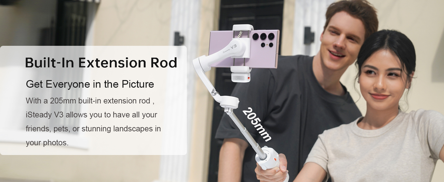 Hohem iSteady V3 – Стабілізатор для смартфона з AI-трекером, магнітним світлом та пультом ДУ