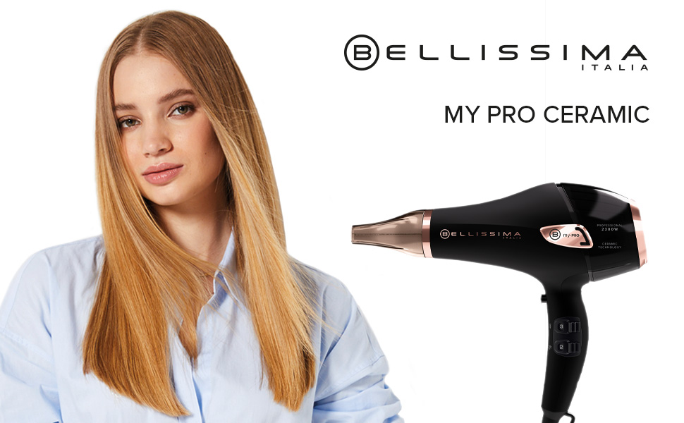 Bellissima My Pro Ceramic P5 3800 - професійний фен з керамічним покриттям, 2300 Вт, іонізація, дифузор