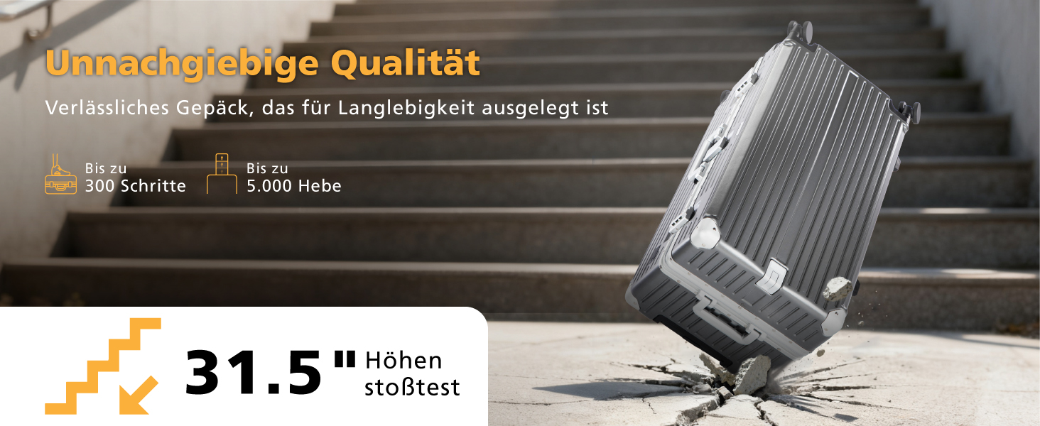 Чемодан ALPHA CAMP XL з алюмінієвим каркасом та полікарбонатною оболонкою, TSA-замок, 40x36x77 см, 93 л, темно-сірий, для подорожей
