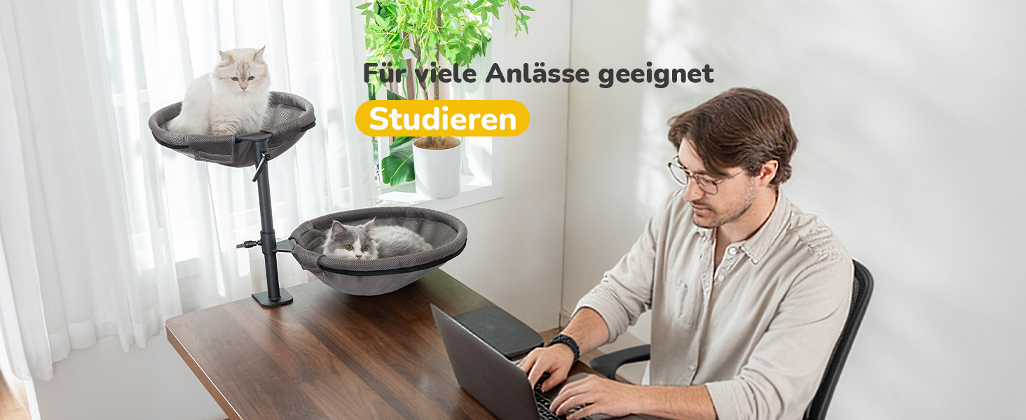 Підвісне ліжко для котів CATISM 360° обертання, лежанка, гамак, кошик для сну, підвісне ліжко для котів, 36x38 см, до 20 кг