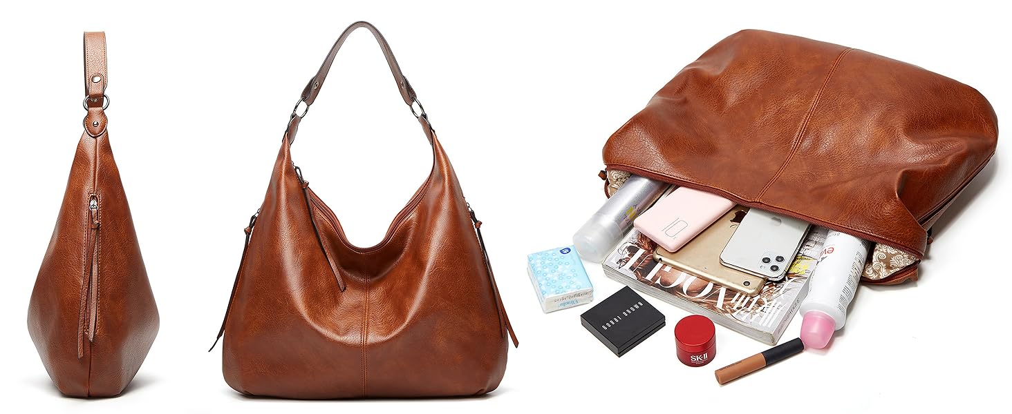 Жіноча сумка-шопер елегантна крос-боді з PU-шкіри (кава/світло-хакі) з кишенею на блискавці