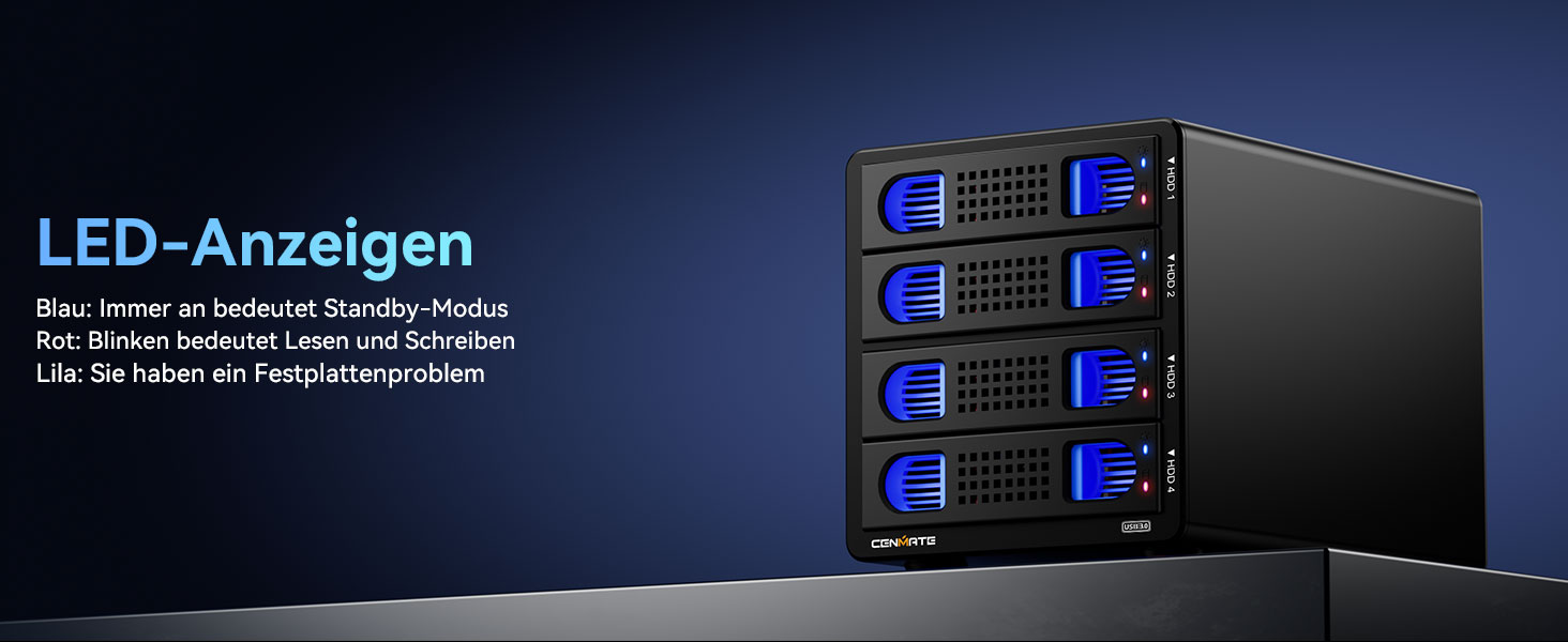 Корпус для жорстких дисків 10Gbps з алюмінію Dual Bay з вентилятором для 2.5/3.5 SATA HDD/SSD з USB A/C 3.2, Hot Swappable, Daisy Chain, без інструментів, DAS (не RAID/NAS)