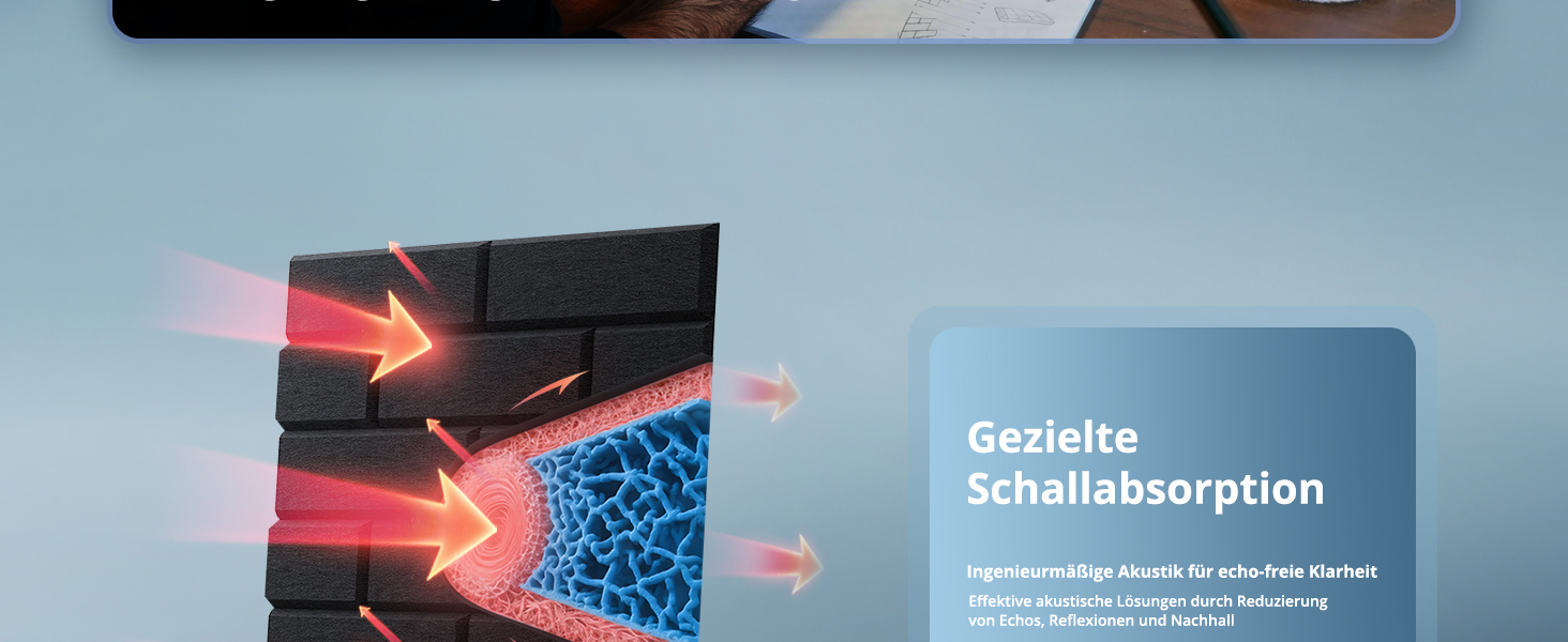 Акустичні панелі Kuchoow самоклеючі звукопоглинаючі плити 30x30x0,9 см, чорні (12 шт) для студії, офісу та звукоізоляції стін
