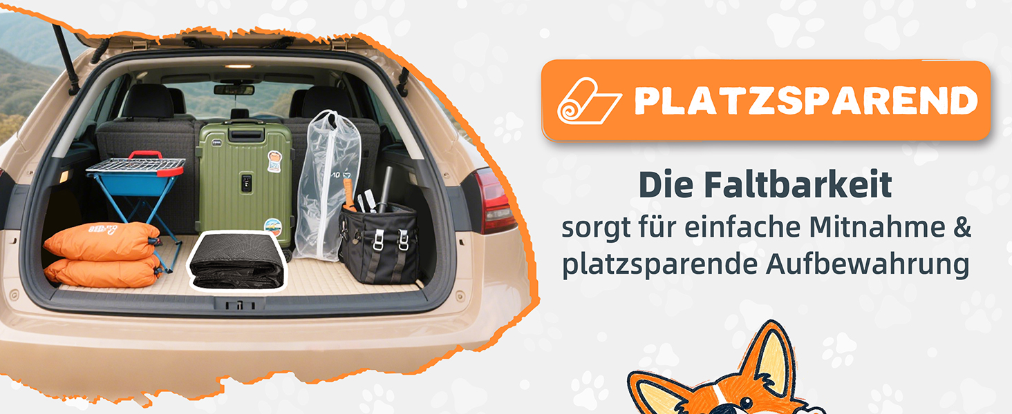 Захист для багажника автомобіля від собак: борти та захист від порогу - універсальний килимок для багажника, водонепроникний та стійкий до подряпин. Підходить для авто, універсалів, SUV (чорний, преміум)
