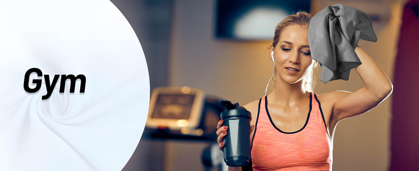 Набір рушників з мікрофібри GZXYA (3 шт.): великий (180x60 см) + 2 маленькі (80x40 см). Швидковисихаючі рушники для спорту та відпочинку. Темно-сірий колір.