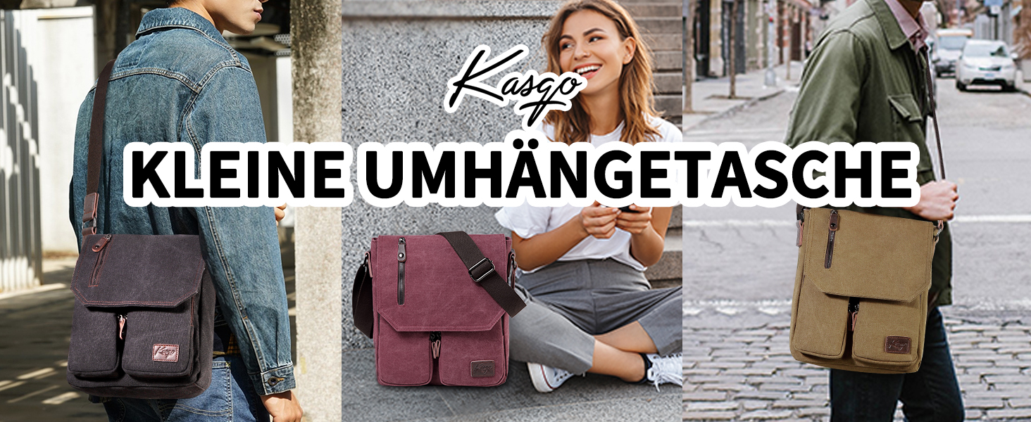 Чоловіча сумка через плече Kasgo, водонепроникна, вінтажний нейлон, класична кур'єрська сумка, для роботи та навчання