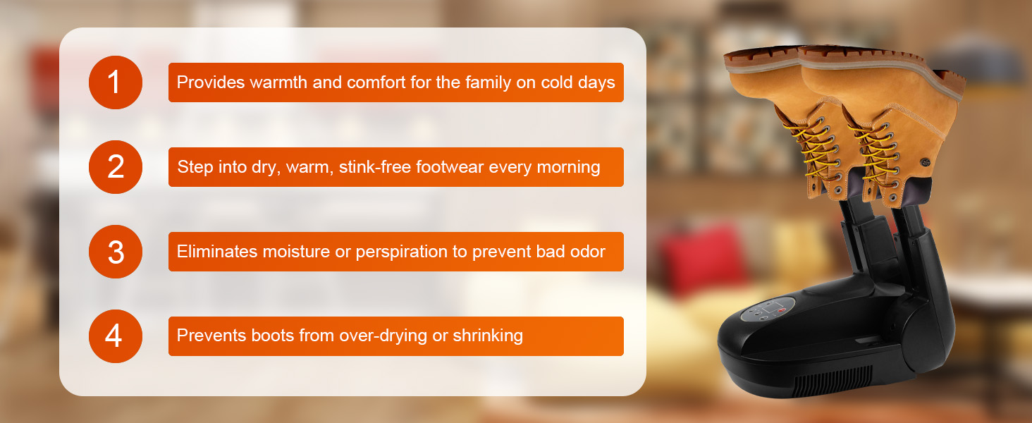 Електричний сушильник для взуття з озоном - сушильник для взуття, черевиків, рукавичок, шапок, лижних черевиків. Швидке сушіння теплом, компактний, розкладний дизайн.