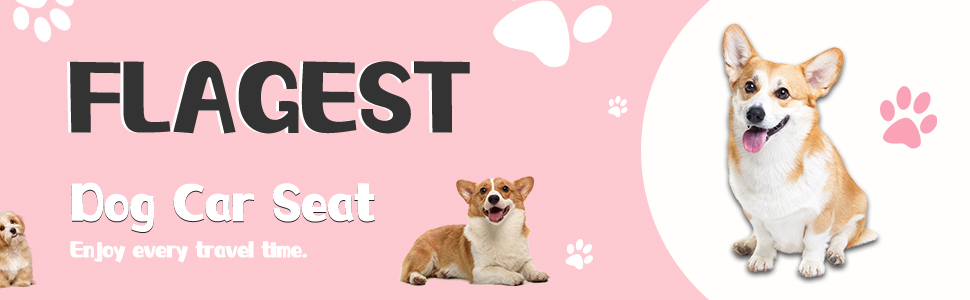 Автомобільний лежак для собак Flagest: зручний, знімний, 40x32x24 см (рожевий)