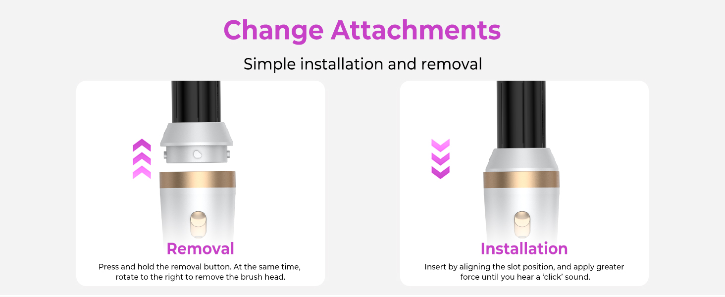 Мультистайлер для волосся 5 в 1 з термощіткою, фен-щіткою, круглою щіткою, плойкою та випрямлячем. Потужність 1000 Вт, 3 температурні режими. Ідеально для об'єму, випрямлення, локонів та сушіння. Білий (білий, рожевий)