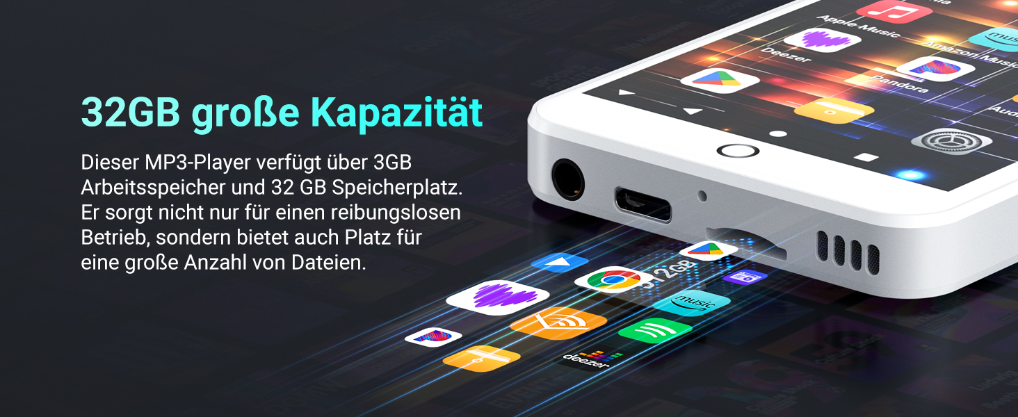 MP3 плеєр Bluetooth WiFi Android 13, 4