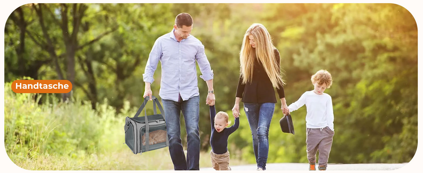 Транспортна сумка для кота/собаки до 5 кг, сіра, 43x28x28 см