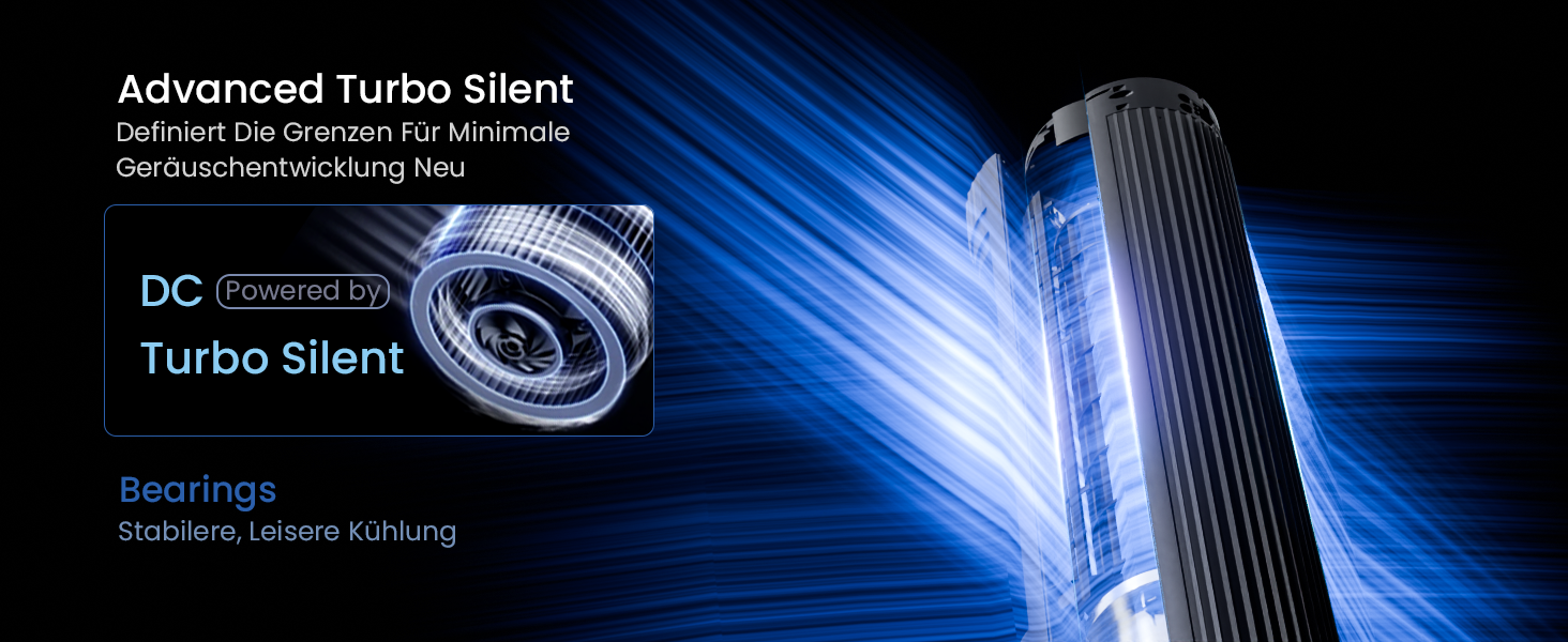 Турбовентилятор AIRMATE: 12 швидкостей, пульт ДУ, 10 м/с, 110 см, 3 режими, таймер 12 год, LED дисплей, 40W, сірий