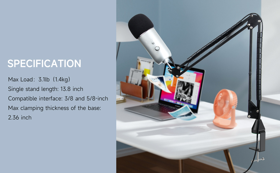 Кріплення для мікрофона Blue Yeti з поп-фільтром - Blue Yeti X, Youshares, для студії, подкастів, стрімінгу