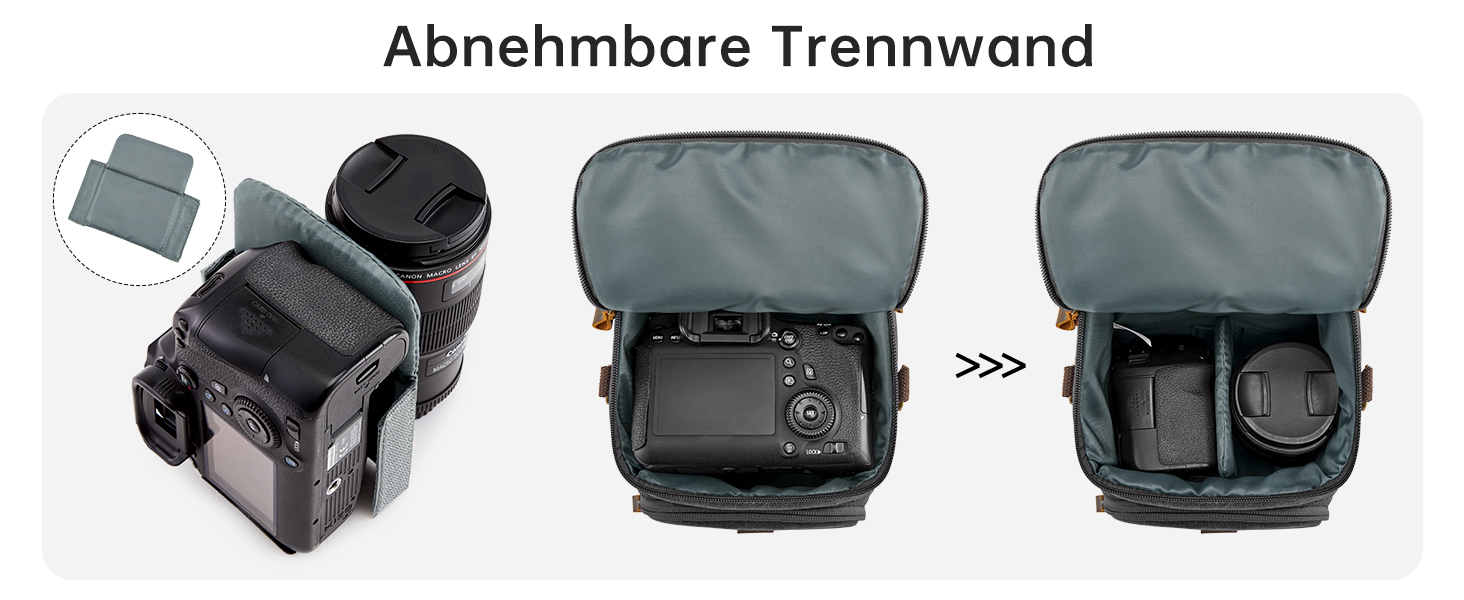 Сумка для камери S-ZONE: водонепроникна фотосумка на плече для DSLR/SLR, сіра