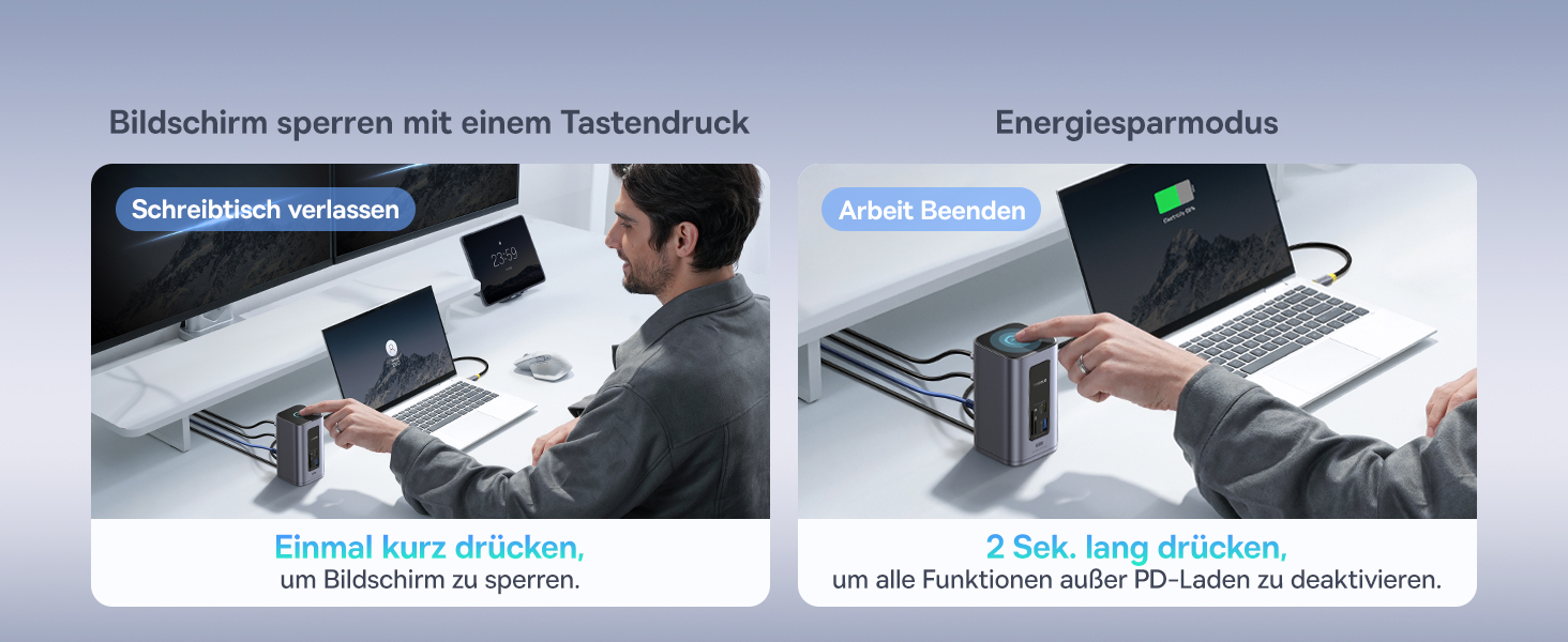 Базаус Док-станція USB-C 12-в-1 для ноутбуків Dell/HP/Lenovo/Asus/Acer/Mac: 2 монітори 4K HDMI, 10Gbps USB-C/A, 100W PD, Gigabit Ethernet