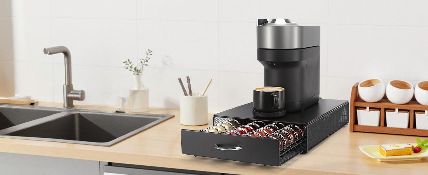 Організатор для капсул кави SYSYLY на 80 капсул, 2 ящики, сумісний з Tchibo Cafissimo, Dolce Gusto