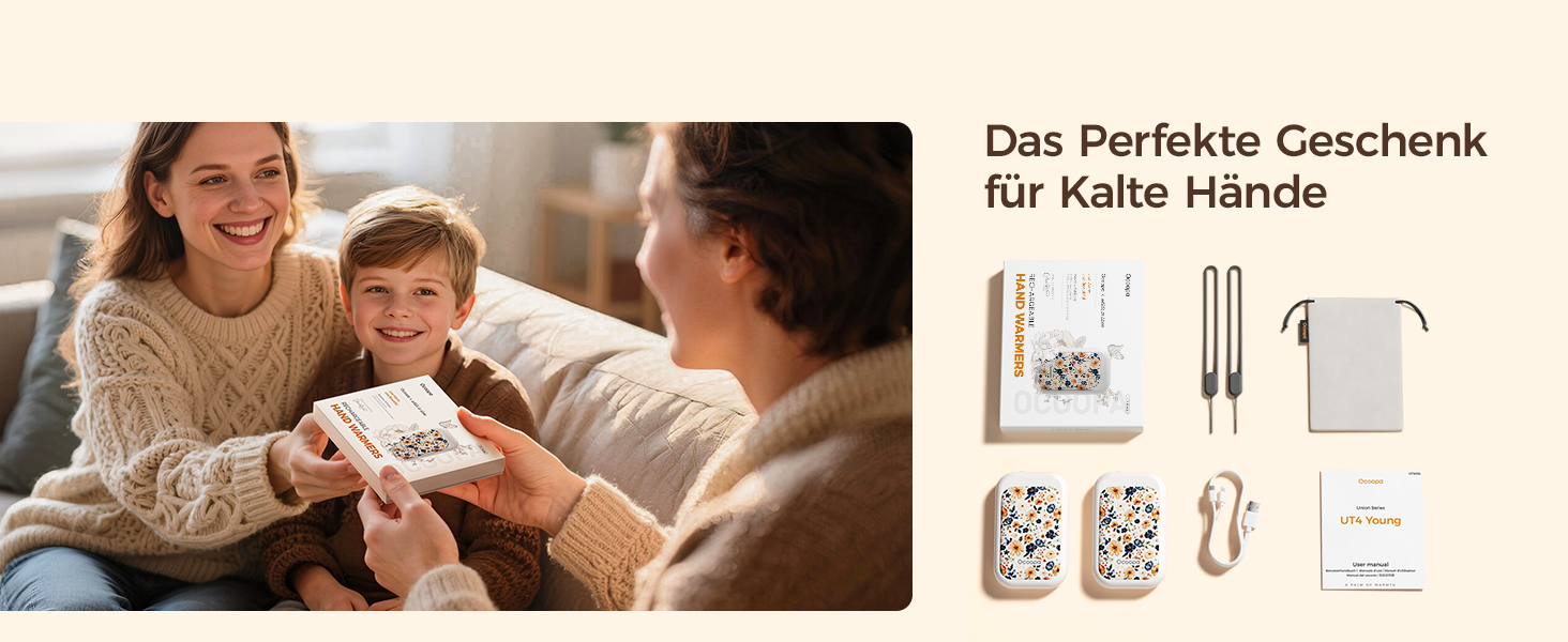 Електричні грілки для рук OCOOPA AI з магнітом, 5000mAh, 2 шт., ультратонкі, для жінок, подарунок, зима